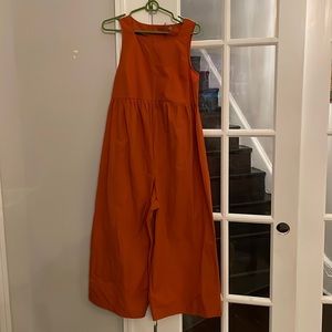 Orange maternity ASOS jumpsuit
